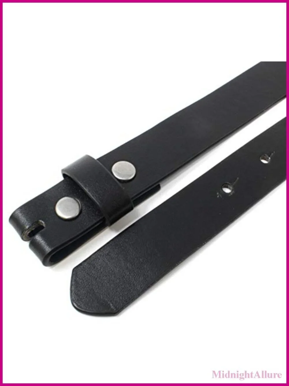 Womens Thin Leather Belt Strap Smooth Grain 1 Inch Wide Snap Closure